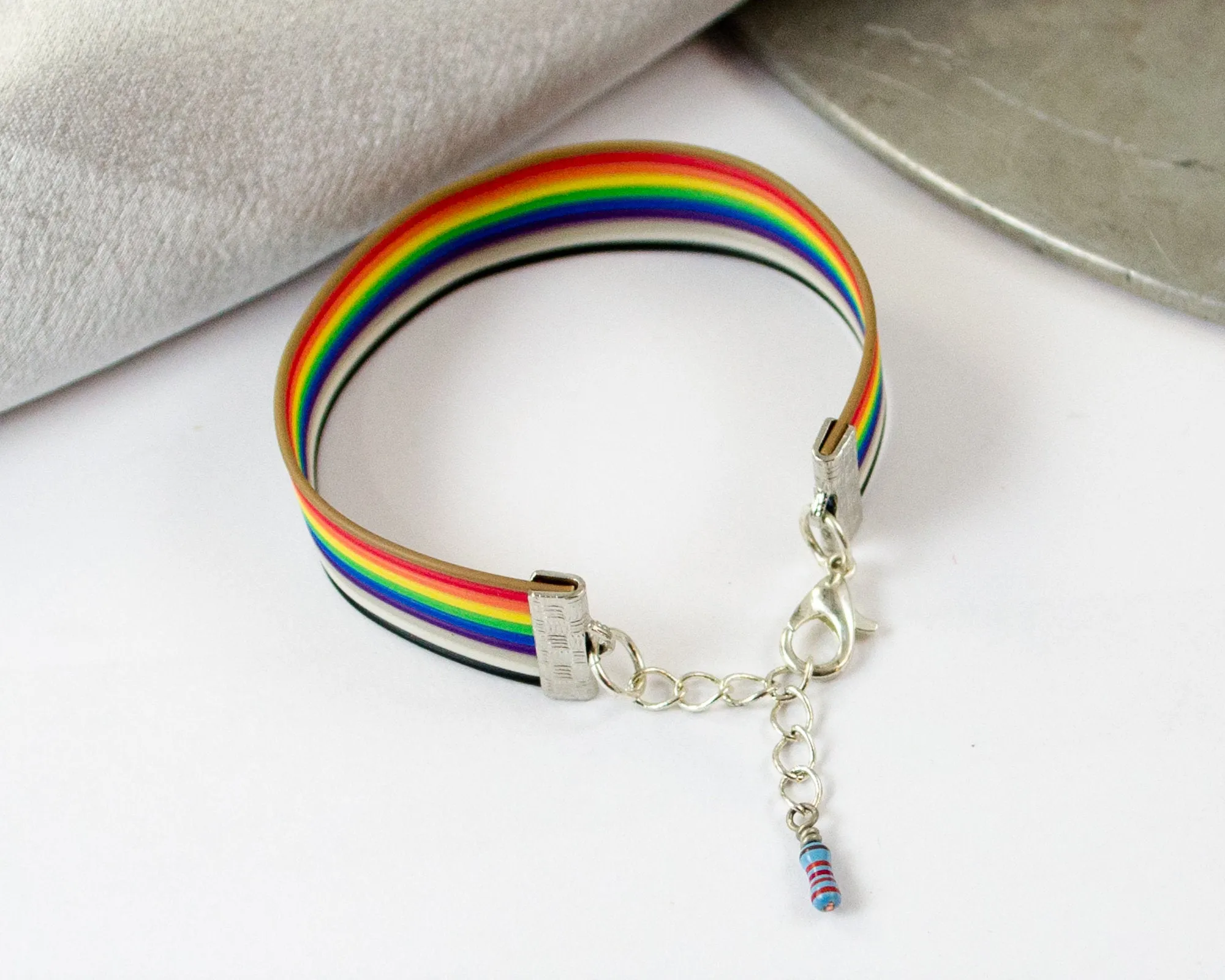 Ribbon Cable Adjustable Bracelet with Resistor