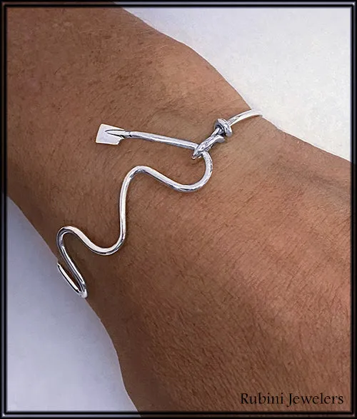 River Shaped Bracelet with Petite Rowing Blade