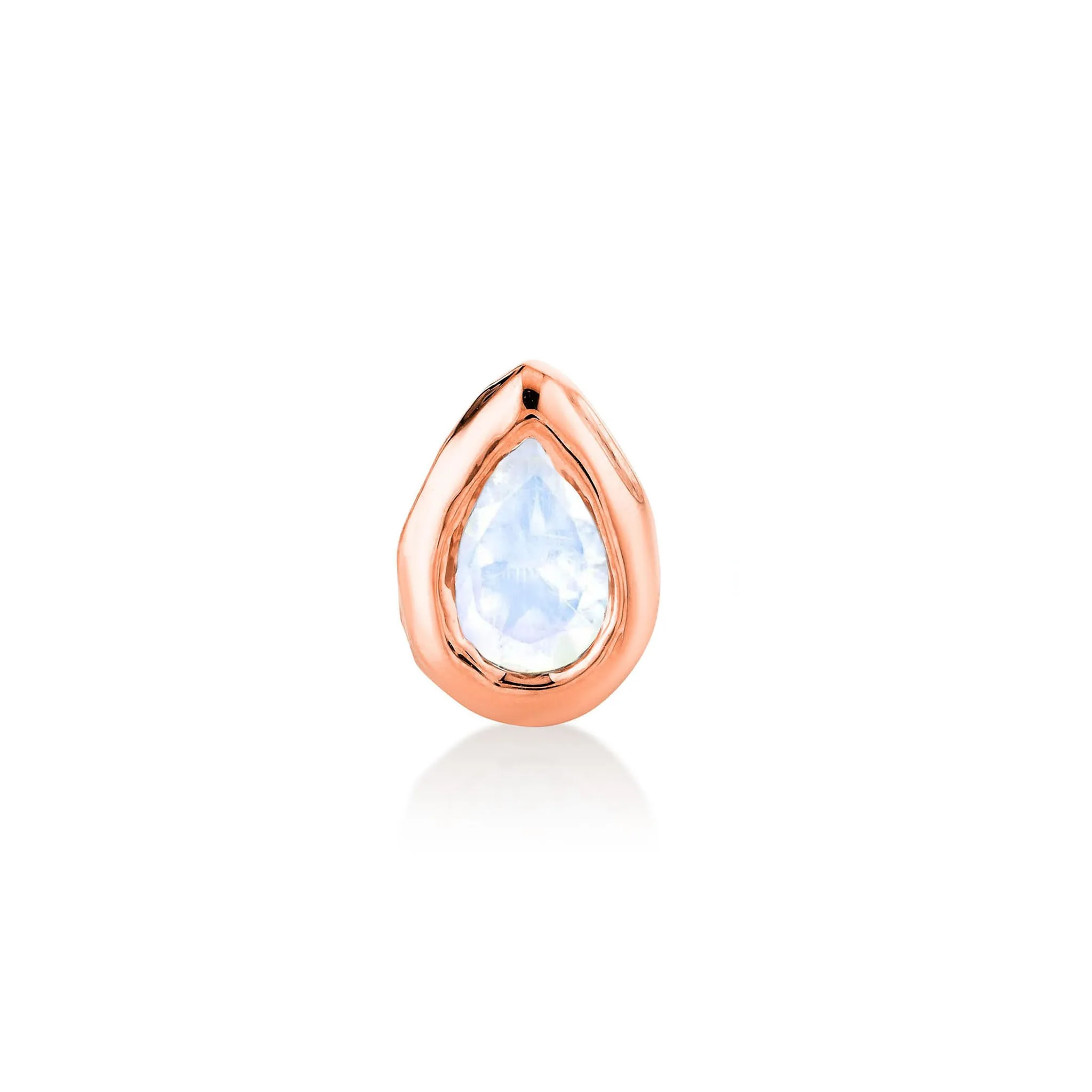 River Water Drop Moonstone Stud