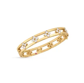 Roberto Coin Love in Verona Yellow Gold Diamond Bangle