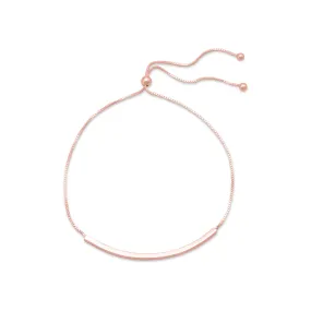 Rose Gold Plated Bar Friendship Bolo Bracelet