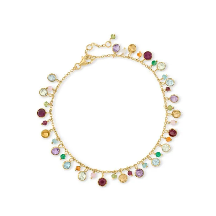 Ross-Simons Multi-Gemstone Anklet Bracelet