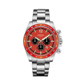 Rotary Henley Chrono Men's Orange Watch GB05440/54