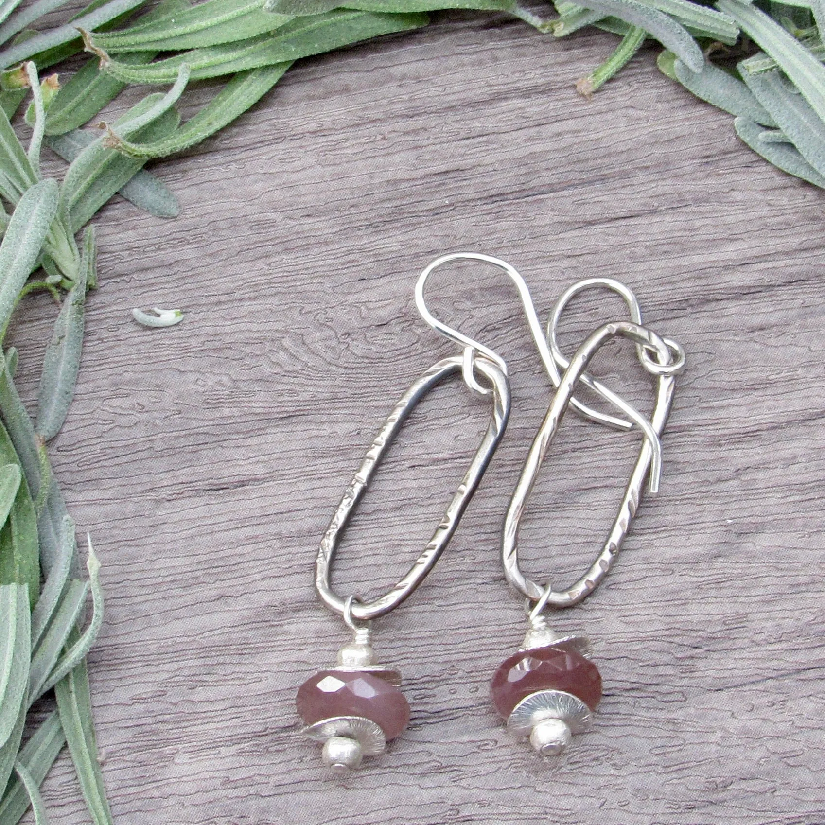 Rustic Chocolate Moonstone Earrings