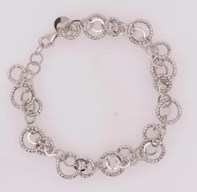 SALE Sterling Silver Circle Bracelet SALE