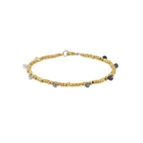 Sapphire Rondelle Beaded Vermeil Bracelet