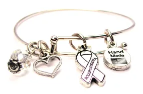 Scleroderma Awareness Ribbon Bangle Bracelet