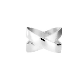 Silver Crossover Ring