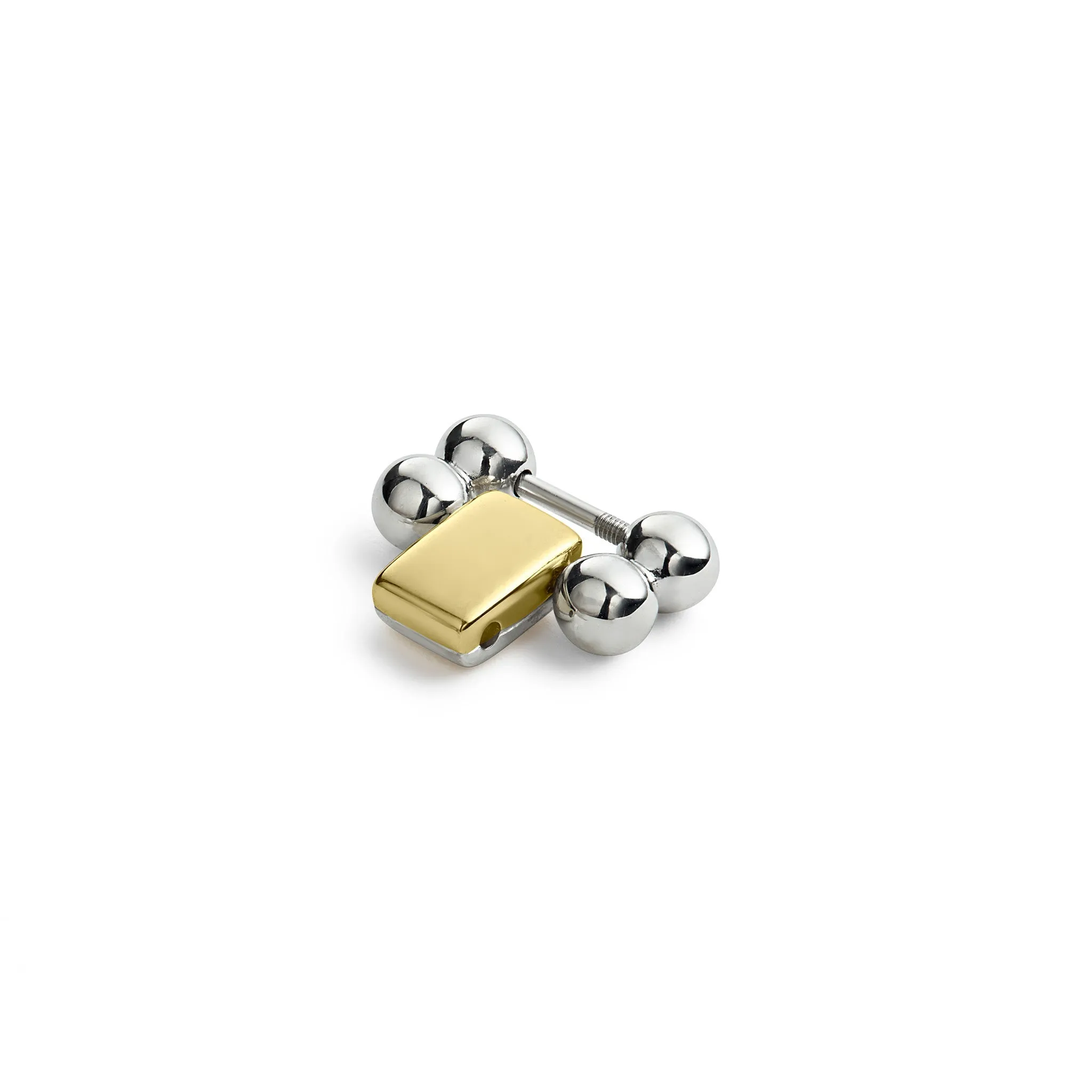 Smart Caviar Sterling Silver and 18K Gold Link