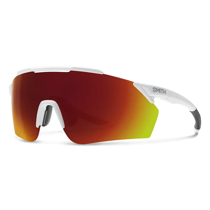 Smith Ruckus Matte White Frame - ChromaPop Red Mirror Lens - Polarized Sunglasses