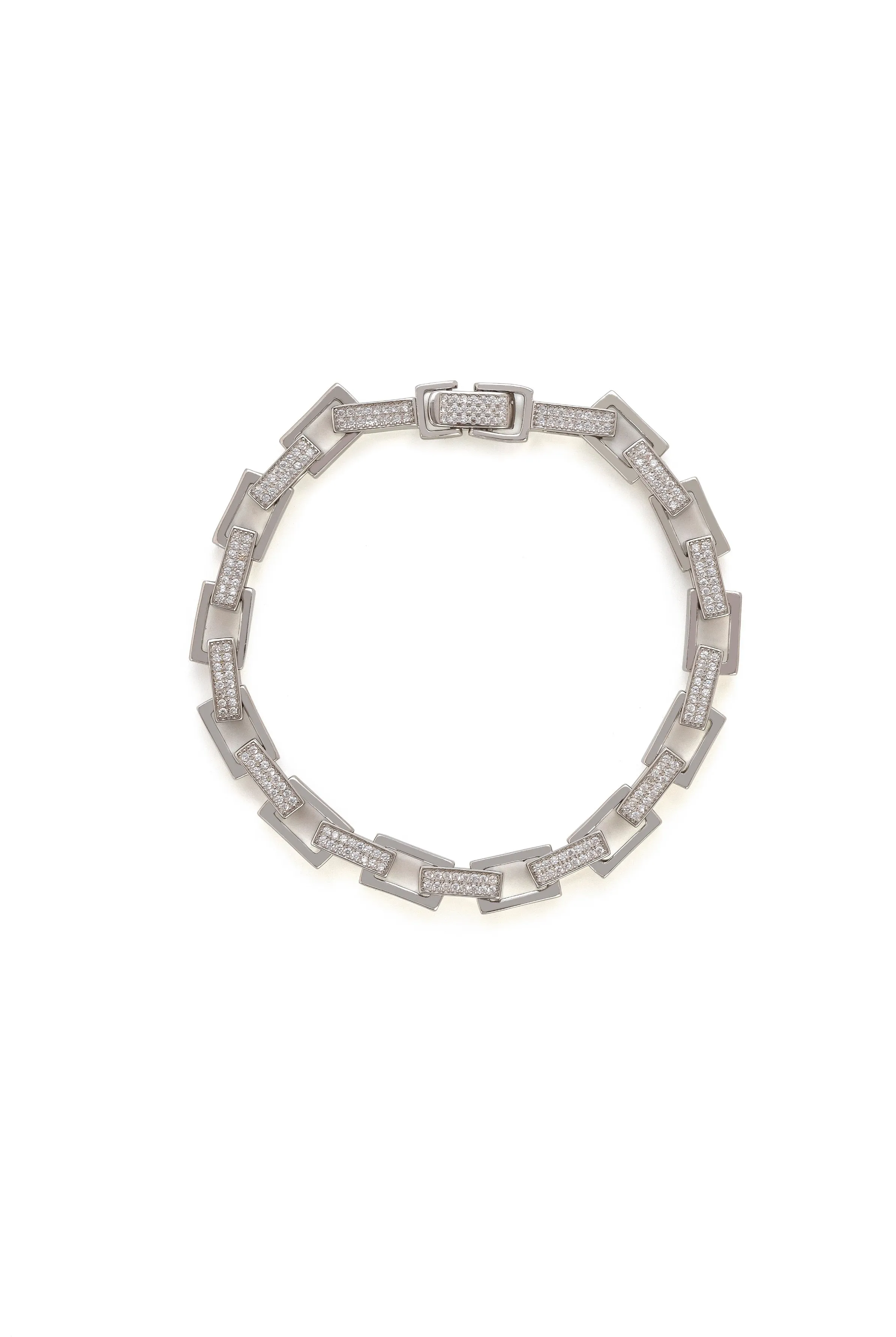 Sparkly Silver Statement Bracelet