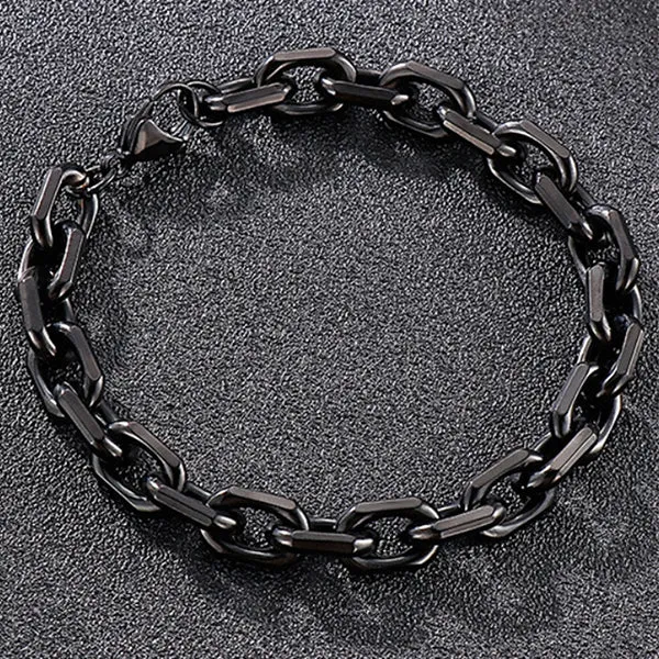 Stainless Steel 8mm Rock Hip Hop Bracelet (Circumference 20cm) 不銹鋼8毫米搖滾嘻哈手鍊 (鍊長 20cm) KJBR16277