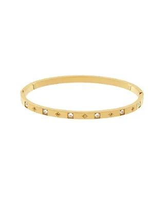 Star & Stone Station Bangle Bracelet