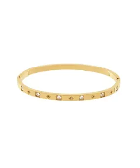 Star & Stone Station Bangle Bracelet