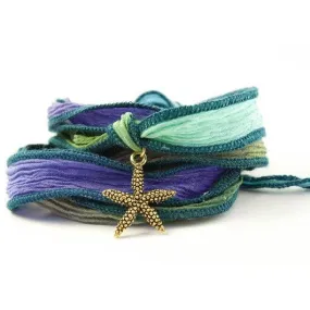 Starfish Bracelet Silk Wrap Bracelet