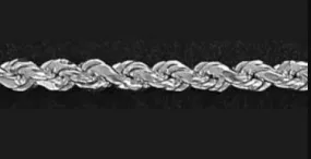 Sterling Silver 7.25" Solid Bevelled Rope Bracelet