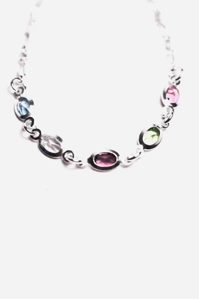 Sterling Silver Color CZ Bracelet