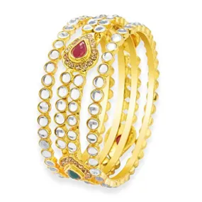 Sukkhi Amazing Gold Plated Kundan Bangle For Women