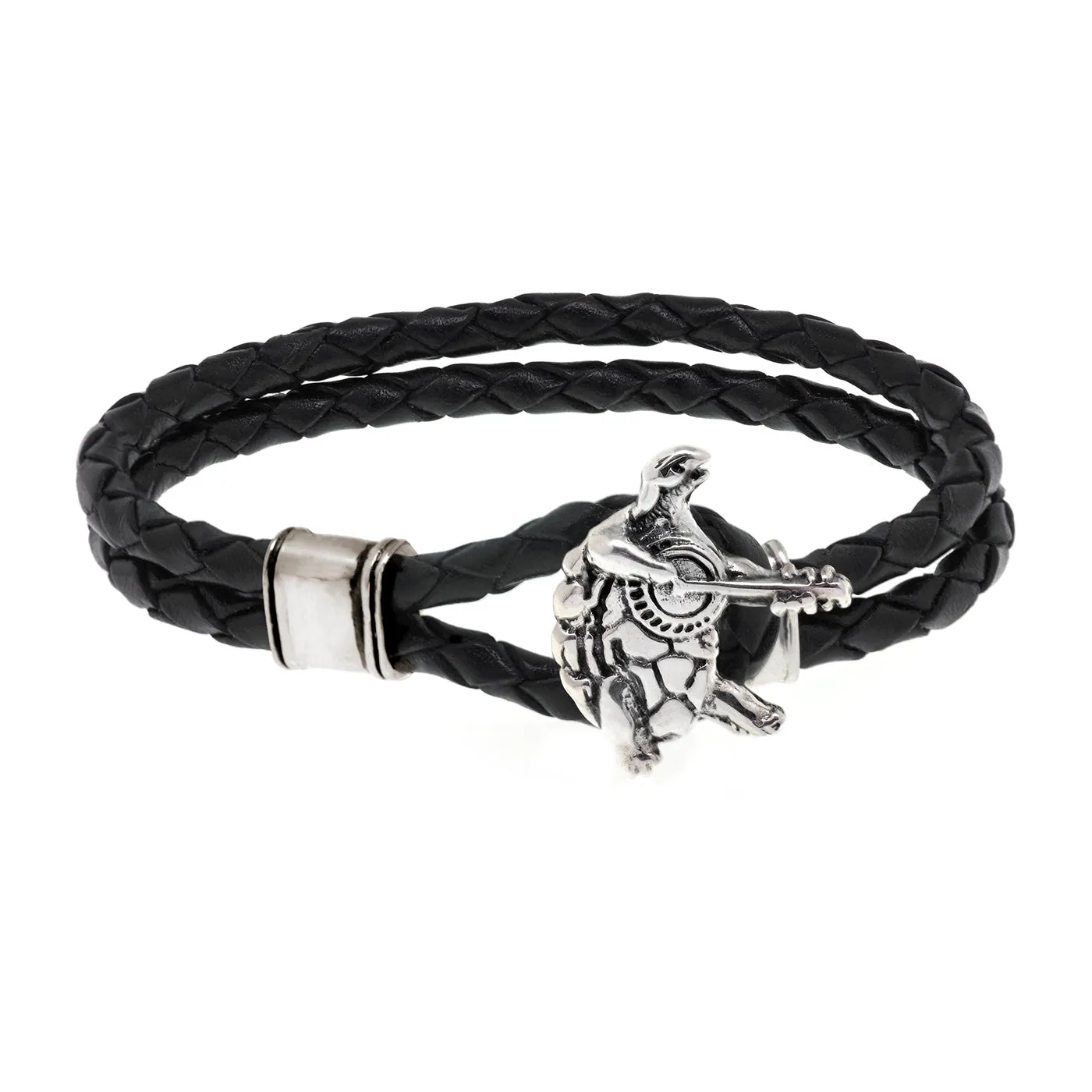 Terrapin Station Sterling Silver Leather Bracelet