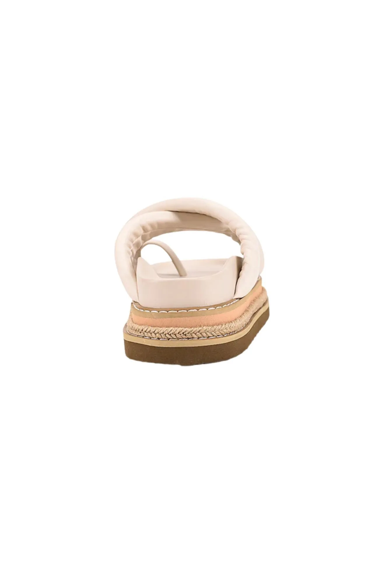 Thelma Flatform Slides Bone White