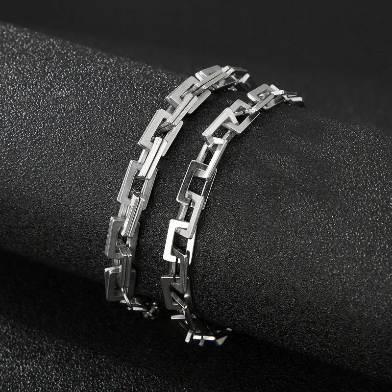 Titanium Steel Rock Hip Hop Blade Chain Bracelet for Men - Wholesale Trendy Accessory