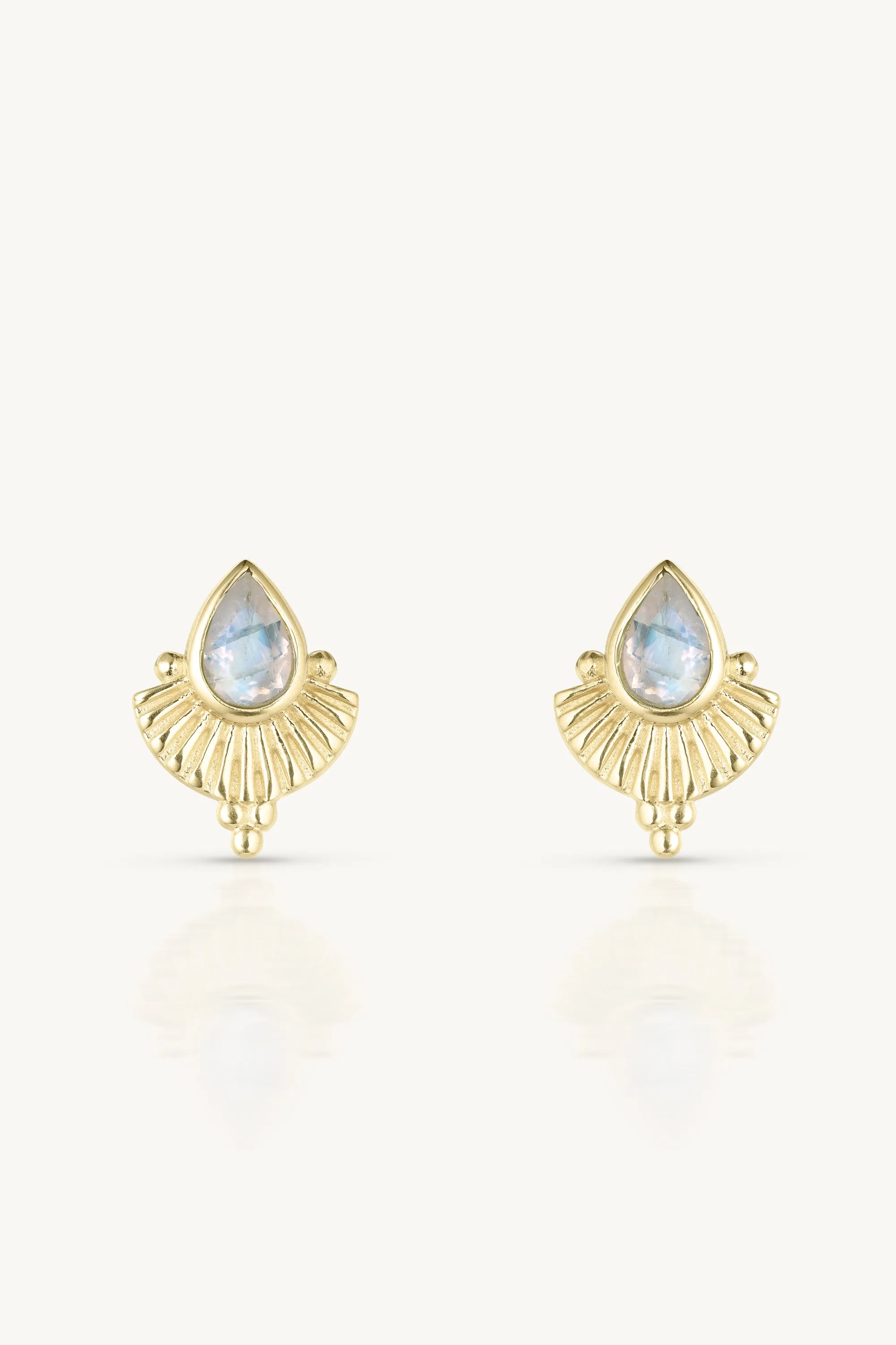 Venus Moonstone Gold Earrings