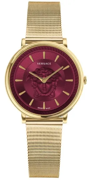 Versace Ladies Watch V-Circle 38mm Red Gold VE8102419