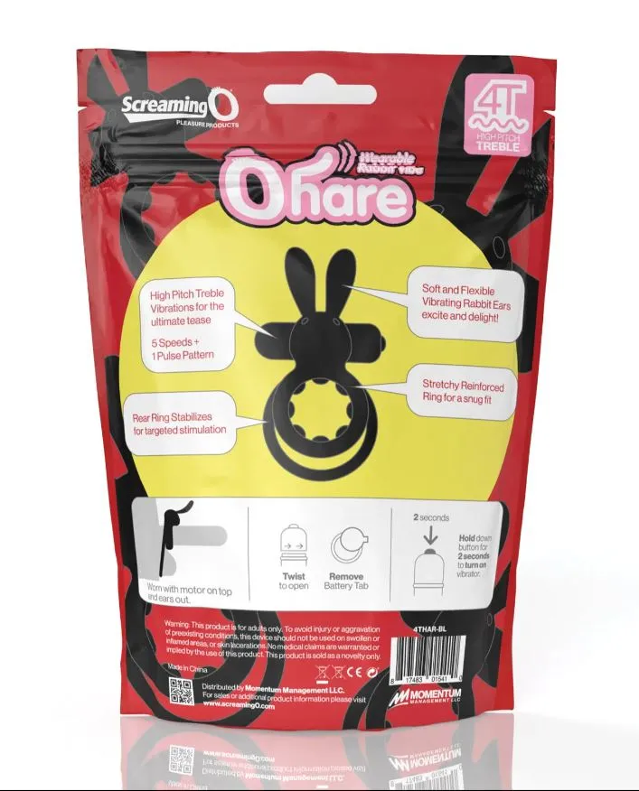 Vibrating Cock Ring The O Hare (Black)