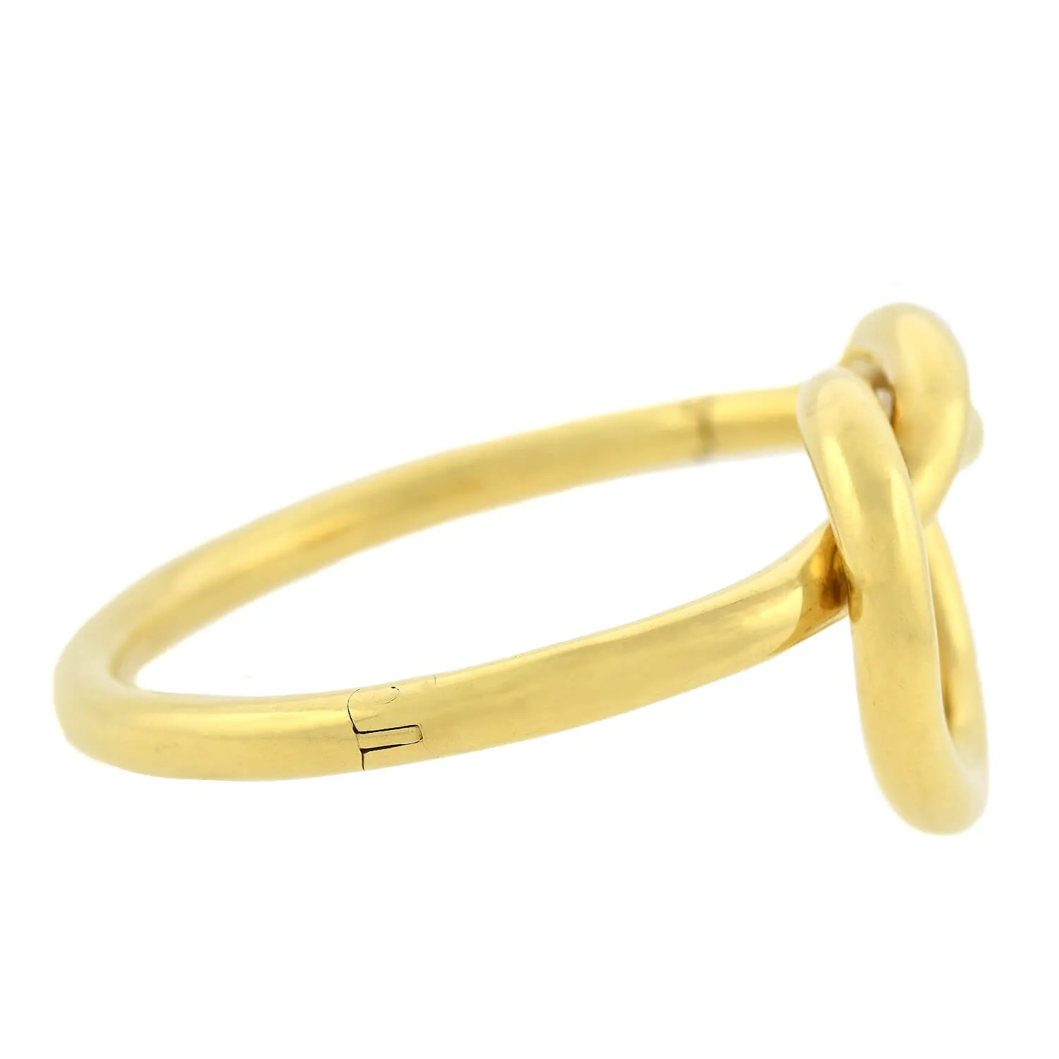 Vintage 18kt Yellow Gold Love Knot Bangle Bracelet