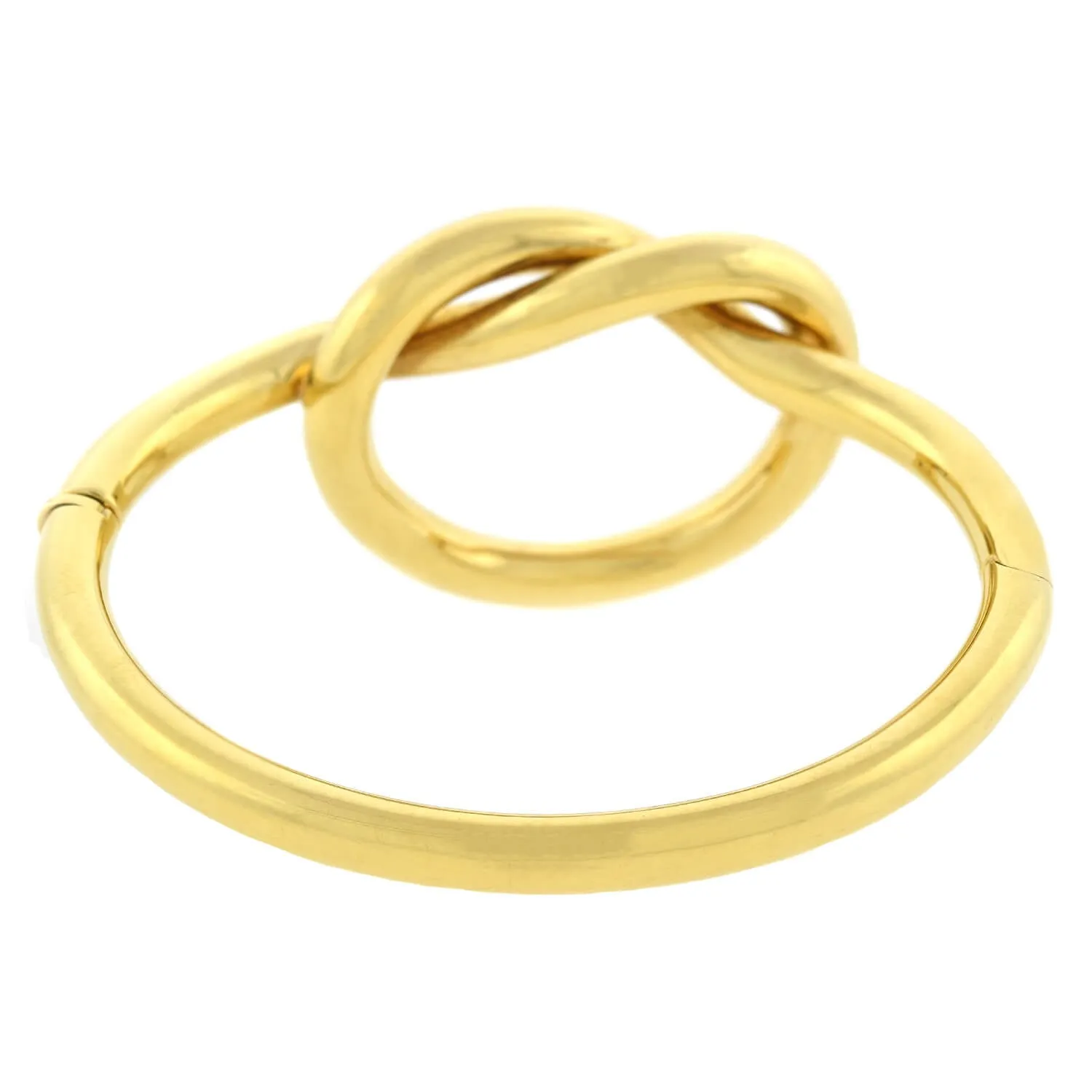 Vintage 18kt Yellow Gold Love Knot Bangle Bracelet