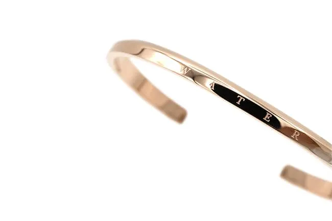 Water Cuff Bracelet in Rose Gold.