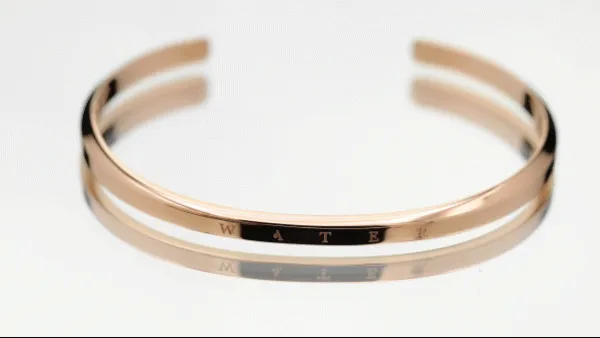 Water Cuff Bracelet in Rose Gold.