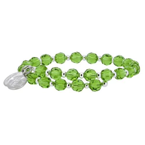 Wind and Fire Crystal Peridot Wrap Bracelet