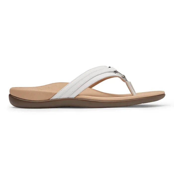 Womens Vionic Aloe Toe Post Sandal White