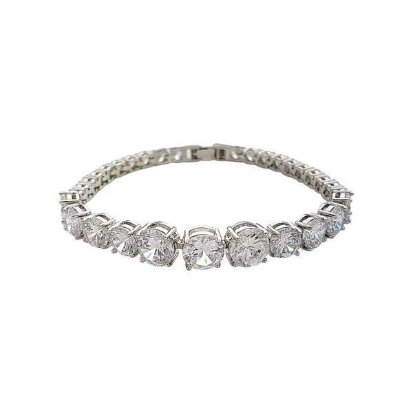 Yellow Gold Bracelet in Cubic Zirconia Nora