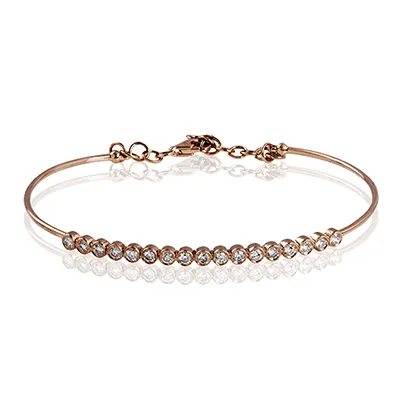 ZB194-R Bangle in 14k Gold with Diamonds